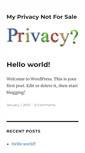 Mobile Screenshot of myprivacynotforsale.com