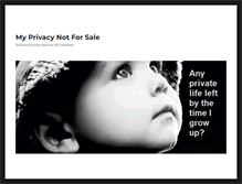 Tablet Screenshot of myprivacynotforsale.com